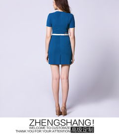 征尚定制之力 宝蓝色修身连衣裙让职场女性气质全开
